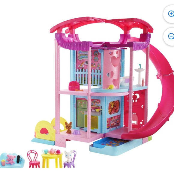 NWT!Barbie Chelsea Pink 360 degrees 20+ Pieces Playhouse Size 20" x 19" - Picture 4 of 4